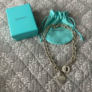 Tiffany & Co. Return to Silver Heart Tag Toggle Necklace